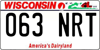 WI license plate 063NRT
