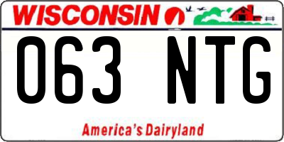 WI license plate 063NTG