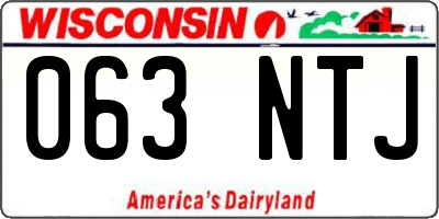 WI license plate 063NTJ