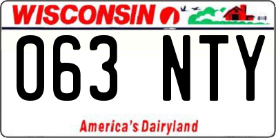 WI license plate 063NTY
