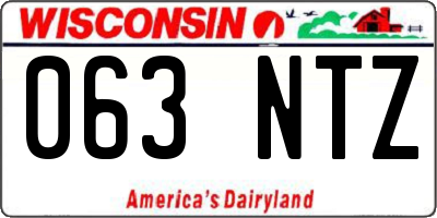 WI license plate 063NTZ