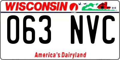 WI license plate 063NVC