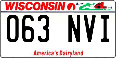 WI license plate 063NVI