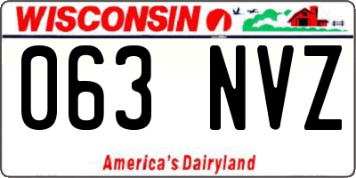 WI license plate 063NVZ