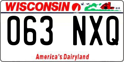WI license plate 063NXQ