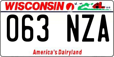 WI license plate 063NZA