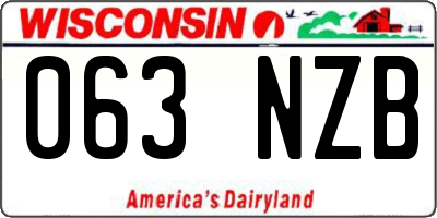 WI license plate 063NZB