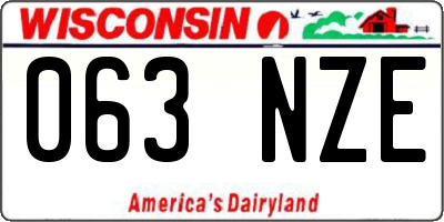 WI license plate 063NZE