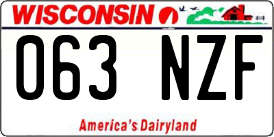 WI license plate 063NZF