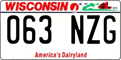 WI license plate 063NZG