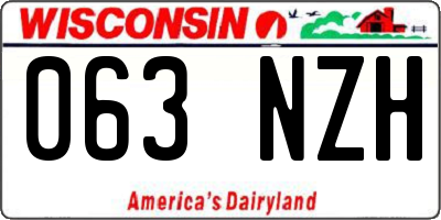 WI license plate 063NZH