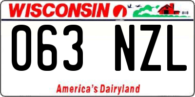 WI license plate 063NZL