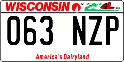 WI license plate 063NZP