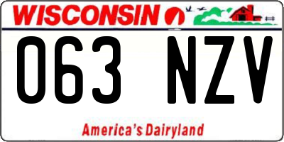 WI license plate 063NZV