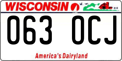 WI license plate 063OCJ