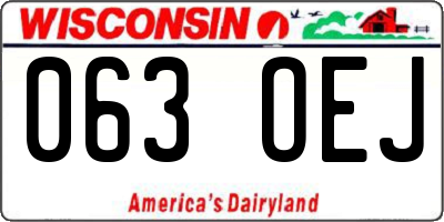 WI license plate 063OEJ