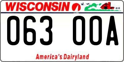 WI license plate 063OOA