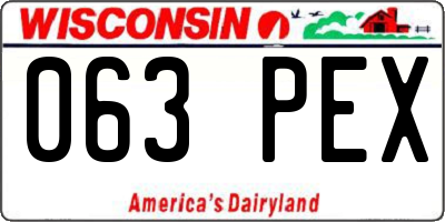 WI license plate 063PEX