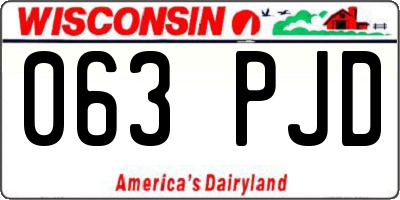 WI license plate 063PJD