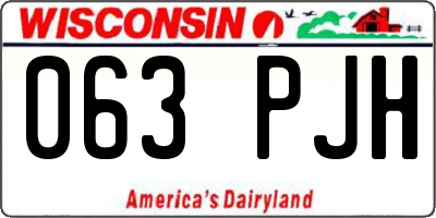 WI license plate 063PJH