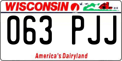 WI license plate 063PJJ