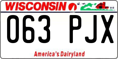 WI license plate 063PJX
