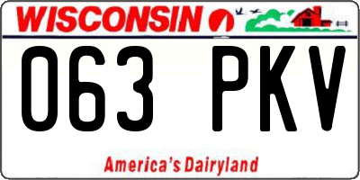 WI license plate 063PKV