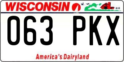 WI license plate 063PKX