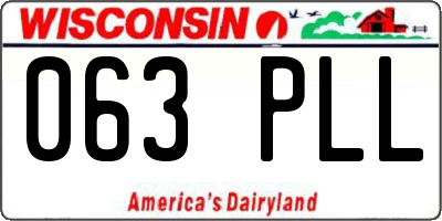 WI license plate 063PLL