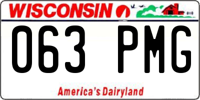 WI license plate 063PMG