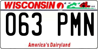 WI license plate 063PMN