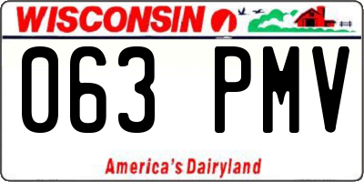 WI license plate 063PMV