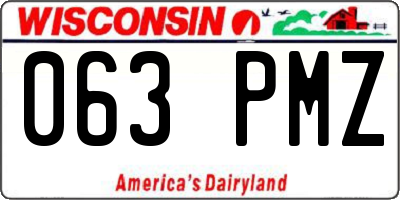 WI license plate 063PMZ