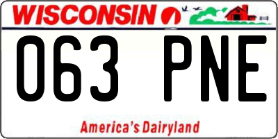 WI license plate 063PNE