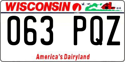 WI license plate 063PQZ
