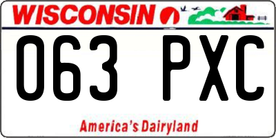 WI license plate 063PXC