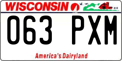 WI license plate 063PXM