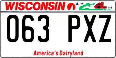 WI license plate 063PXZ