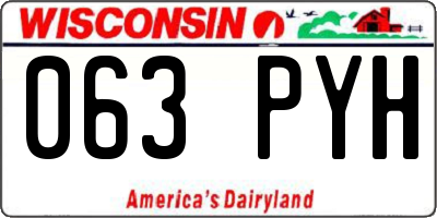 WI license plate 063PYH