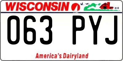 WI license plate 063PYJ