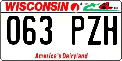 WI license plate 063PZH