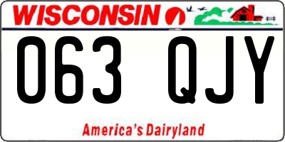 WI license plate 063QJY