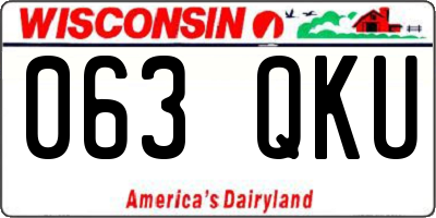 WI license plate 063QKU