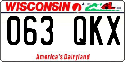 WI license plate 063QKX