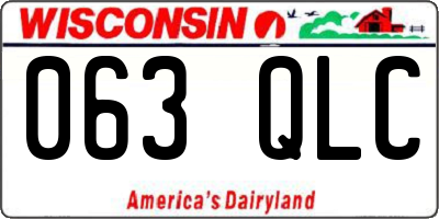 WI license plate 063QLC