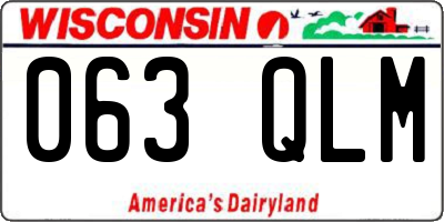 WI license plate 063QLM