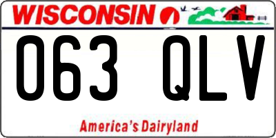 WI license plate 063QLV