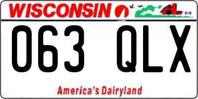 WI license plate 063QLX