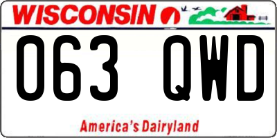 WI license plate 063QWD