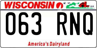 WI license plate 063RNQ
